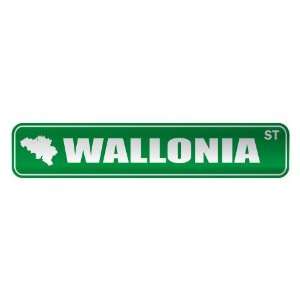   WALLONIA ST  STREET SIGN CITY BELGIUM