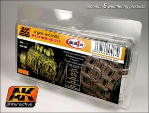 AK INTERACTIVE ENGINES AND METAL WEATHERING SET NEW  