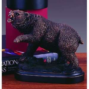  Pawing Wall Street Bear Statue 