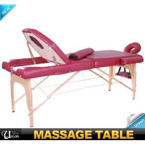  4 Foam PU Reiki Rose 3 Folding Portable Massage Table Spa 
