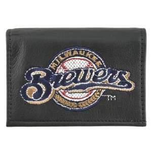   Milwaukee Brewers Black Embroidered Tri Fold Wallet