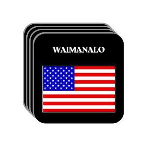  US Flag   Waimanalo, Hawaii (HI) Set of 4 Mini Mousepad 