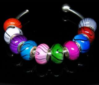 Wholesale lot 100pcs mix Acryl beads Fit charm Bracelet  