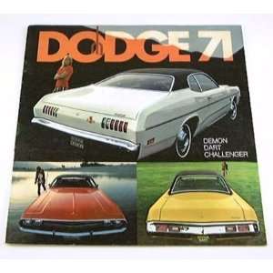  1971 71 DODGE BROCHURE Demon Dart Challenger Everything 
