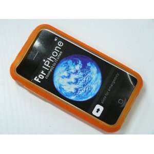   1019L662 Vein Silicone skin case orange for Apple iphone Electronics