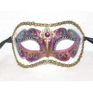    Purple Colombina Arco Venetian Masquerade Mask