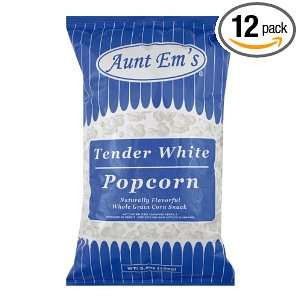 Aunt Ems Tender White Popcorn, 5.5 Ounce Bags (Pack of 12)  