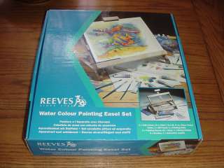 REEVES WATER COLOR PAINTING EASEL SET w/ SUPPLIES  