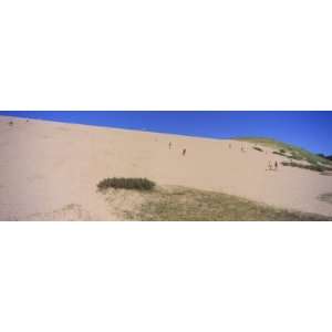  Tourists Climbing a Sand Dune, Sleeping Bear Dunes 