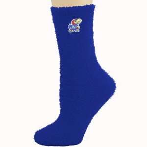   Jayhawks Ladies Royal Blue Feather Touch Socks