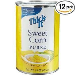 Thick it Puree Sweet Corn, 15 Ounce Cans Grocery & Gourmet Food