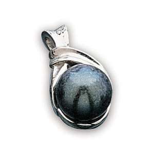  Platinum Akoya Cultured Black Pearl Pendant Jewelry