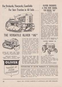 Vintage 1951 OLIVER TRACTORS & CRAWLER Advertisement  