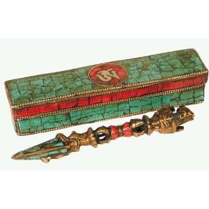  Tibetan Silver Jeweled Phurba Jeweled Case Everything 