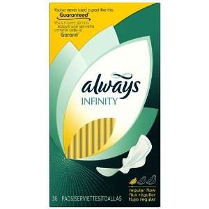  Always Infinity Pads, Regular Flow, 18 ct. Health 