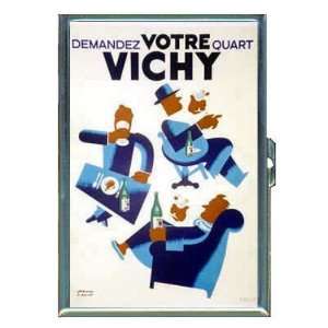 French Wine Votre Vichy Retro ID Holder, Cigarette Case or Wallet 