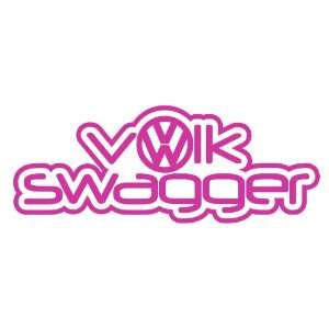 Volk Swagger Volkswagger PINK Volkswagen VW Euro JDM Tuner Vinyl Decal 