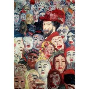     James Ensor   32 x 46 inches   Ensor with Masks