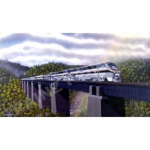  Amtrak North Georgia Crossing Train Print   AP