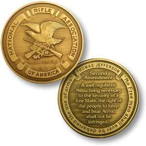  NRA Seal   Second Amendment   Bronze Antique Everything 