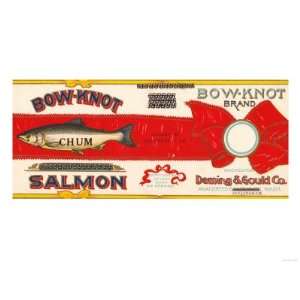   Brand Salmon Label   Anacortes, WA Giclee Poster Print