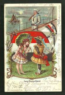 German Propaganda Navy Marine Africa 2 stamps ca 1899  
