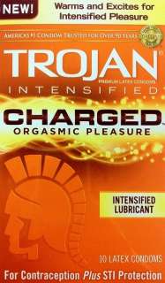 NEW TROJAN CHARGED WARMING INTENSIFIED PREMIUM LUBRICATED CONDOMS 10 