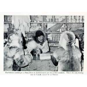  1951 Halftone Print Eskimo Inuit Perry River Canada Arctic 