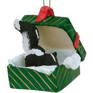  Skunk in Box Christmas Ornament