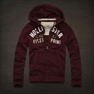 NWT Hollister By A&F Mens Crescent Bay Waffle Hoodie SWEATSHIRT S, M 