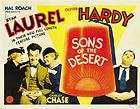 SONS OF THE DESERT MOVIE POSTER Laurel and Hardy RARE   PRINT IMAGE 