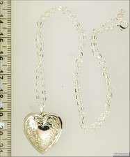 WBM heart shaped locket, engraved, Greek key accent  