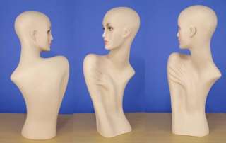 please view similar flesh tone form head mannequins 109n 110n