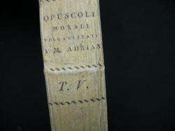 rare 1820 edition / opuscoli morali opere ( opera ) plutarco /hand 