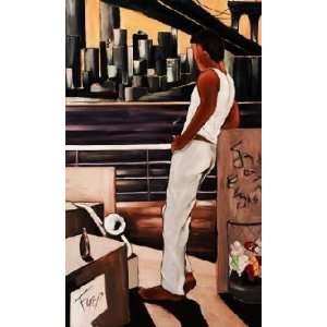  Pause Brooklyn by Pierre Farel. size 23.75 inches width 