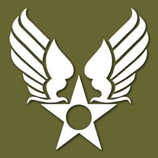 US Army Air Corps Hap Arnold Wings Vinyl Sticker VLHAP2  