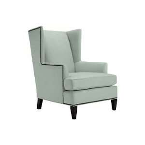 Williams Sonoma Home Anderson Wing Chair, Leather, Light Blue 