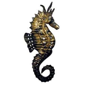   Rustic Sea Horse Wall Sconce, Antique Finish