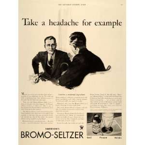   Ad Bromo Seltzer Emerson Medicine Headache Drug   Original Print Ad