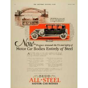  1924 Ad Edward G. Budd All Steel Car Body Motor Bridges 
