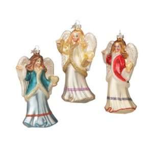  Set of 6 Angel Glass Christmas Tree Ornaments