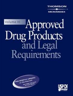   USP Di Volume III Approved Drug Products and Legal 