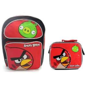  Licensed Angry Birds Red School 16 Large Backpack & Lunch 