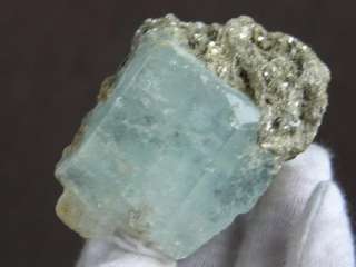 LARGE CLEAR BLUE Aquamarine Crystal on Muscovite,Pingwu  
