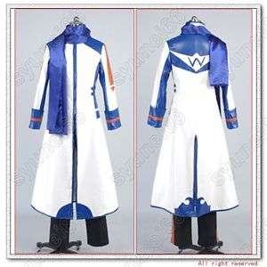 Vocaloid 2 Kaito cosplay costume white & blue Any Size  