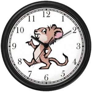   Cartoon Animal Wall Clock by WatchBuddy Timepieces (White Frame) Home