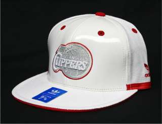New White NBA Los Angeles Clippers Flatbill Fitted Cap LA Clippers 
