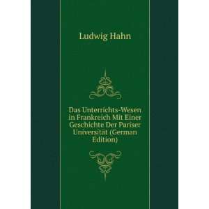   UniversitÃ¤t (German Edition) (9785876182241) Ludwig Hahn Books