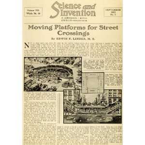 1920 Article Moveable Platforms Street Crossing Civil Engineering 