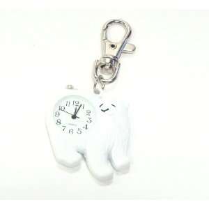   Pocket Key Chain Mini Clock Polar Bear Novelty 